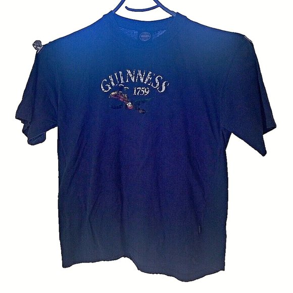 Guinness Beer 1759 Toucan T Shirt XXL Blue Official Distressed Ireland St. Pats - Picture 1 of 8